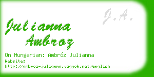 julianna ambroz business card