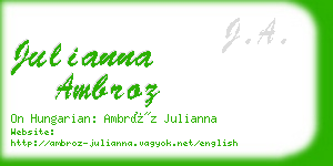 julianna ambroz business card